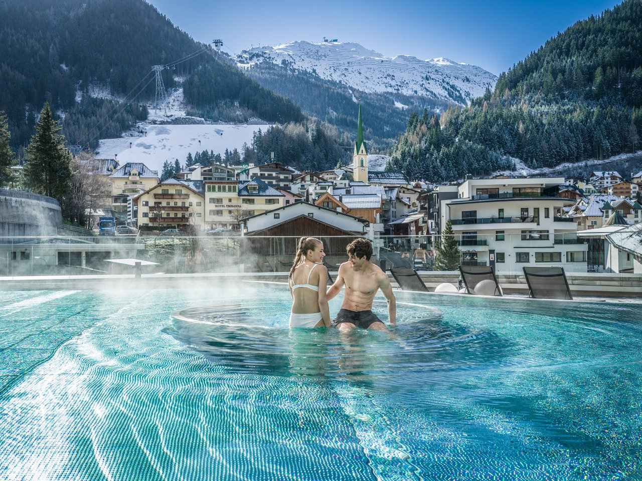 Skiing in Tirol, Austria - Silvretta Therme spa in Ischgl. Credit TVB Paznaun Ischgl